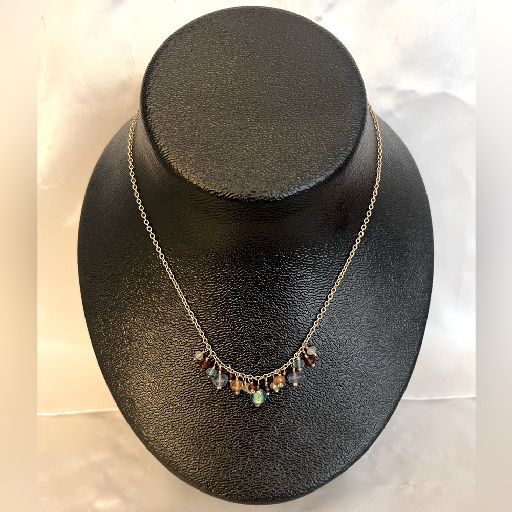 14K Yellow Gold-Filled and Multi-Gemstone Necklace